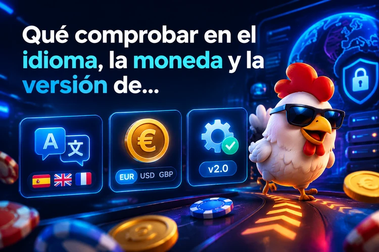 Qué comprobar en el idioma, la moneda y la versión de Chicken Road 2