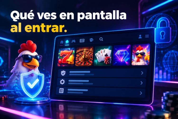 Qué ves en pantalla al entrar